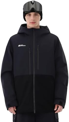Mens Snowboard Jacket 3L Baggy Ski Coat with Hood