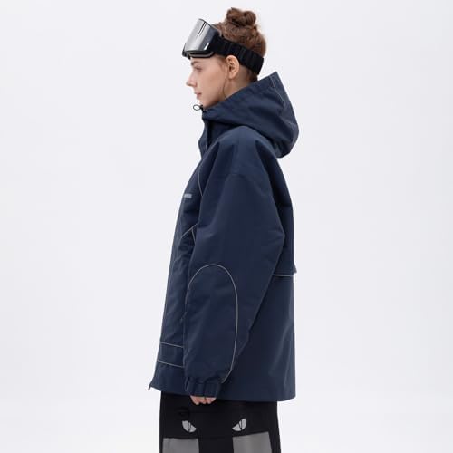 SNOWVERB Women Men Reflective Loose Fit Snow Coat Ski & Snowboard Jackets