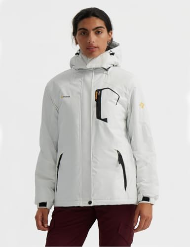 GEMYSE Women's Waterproof Ski Jacket Warm Winter Coat with Detachable Hood