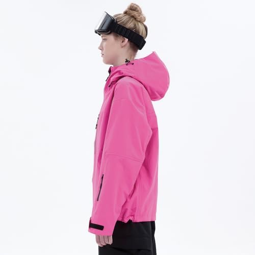 SNOWVERB Baggy Ski Jacket 3L Snowboard Snow Coat with Hood for Womens Mens