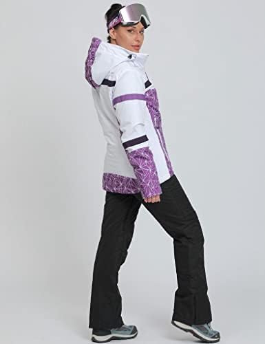 Women's Ski Jackets and Pants Set Windproof Waterproof Insulated Snowsuit Winter Warm Snowboarding Snow Coat