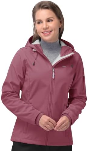 33,000ft Women's Softshell Jacket Waterproof Hooded Fleece Lined Rain Coat