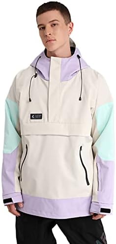 SEARIPE Womens Ski Jacket Mens Snow Jacket Waterproof Winter Snow Coat Couples Pullover Snowboard Hooded