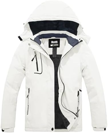 Women's Ski Jacket Waterproof Windproof Warm Hooded Winter Coat Snow