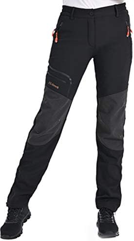 Postropaky Womens Outdoor Snow Ski Pants Waterproof Hiking Insulated Softshell Pants Snowboard Zipper Bottom Leg