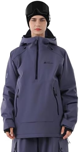 Womens Snowboard Jacket 3L Baggy Anorak Ski Pullover Hoodie