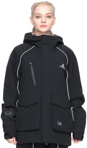 Womens Mens Snowboard Jacket Baggy Snow Ski Coat with Hood