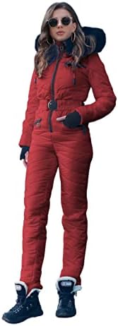 Womens Snow Suits Onesie Snowsuit One Piece Winter Ski Jacket