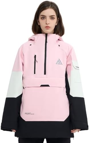 Womens Mens Snowboard jacket Baggy Ski Pullover Hoodie