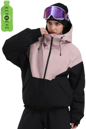 GSOU SNOW Women's Baggy Snowboard Ski Jacket Windproof Insulated Snow Coat