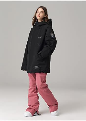 SEARIPE Womens Ski Jacket Mens Snow Jacket Waterproof Winter Snow Coat Couples Pullover Snowboard Hooded