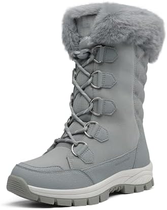 DREAM PAIRS Women's Waterproof Mid Calf Snow Boots