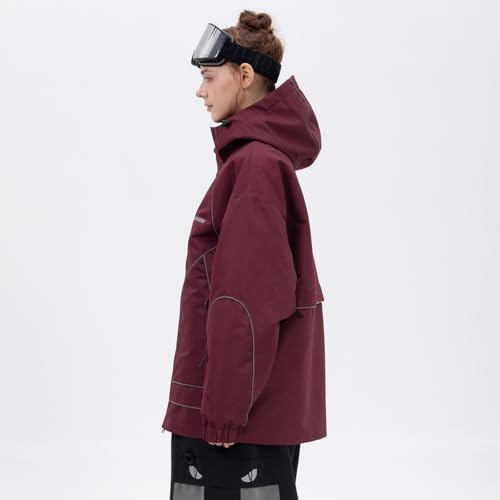 SNOWVERB Women Men Reflective Loose Fit Snow Coat Ski & Snowboard Jackets