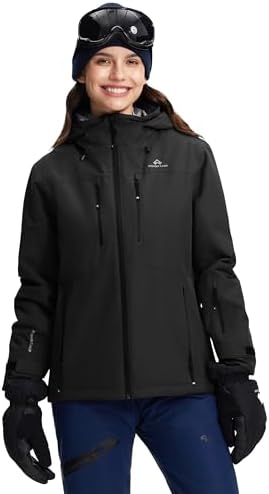 Pionner Camp Women's Ski Jacket 15k Waterproof Insulated Winter Snow Coat Rain Jacket for Skiing Snowboarding Hiking