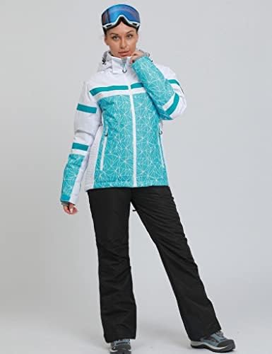 Women's Ski Jackets and Pants Set Windproof Waterproof Insulated Snowsuit Winter Warm Snowboarding Snow Coat