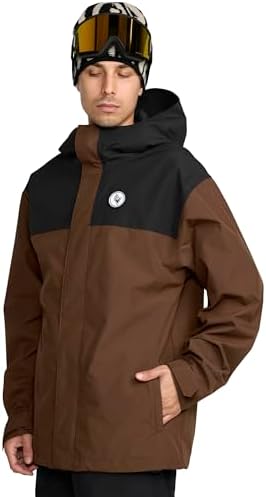 Volcom Men's Buckthreeeighty Snowboard Jacket – 10k Waterproof 2-layer Shell, Zip Tech®