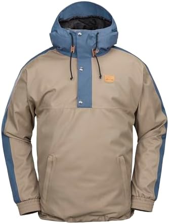 Volcom Men's Arthur Longo 20k Pullover Anarok Hooded Snowboard Jacket