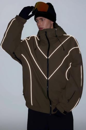 GSOU SNOW Mens Womens Snowboard Jacket Baggy Ski Snow Coat Waterproof