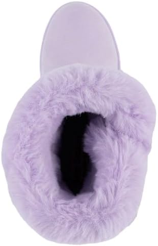 Juicy Couture Women's Slip On Winter Snow Boots Warm & Insulated Fur Lining Comfortable Fashion Booties