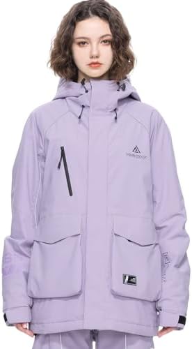 Womens Mens Snowboard Jacket Baggy Snow Ski Coat with Hood