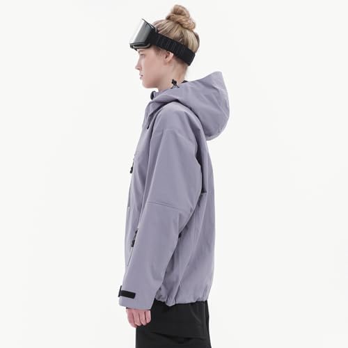 SNOWVERB Baggy Ski Jacket 3L Snowboard Snow Coat with Hood for Womens Mens
