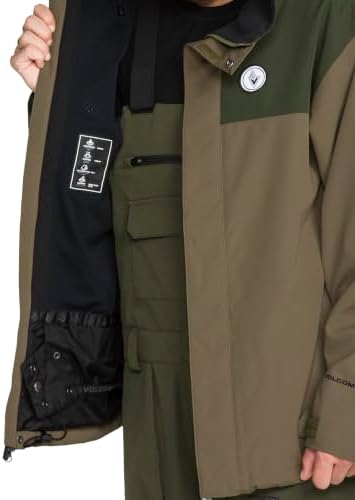 Volcom Men's Buckthreeeighty Snowboard Jacket – 10k Waterproof 2-layer Shell, Zip Tech®
