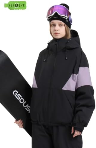 GSOU SNOW Womens Snowboard Jacket Baggy Ski Jacket Insulated Snow Coat
