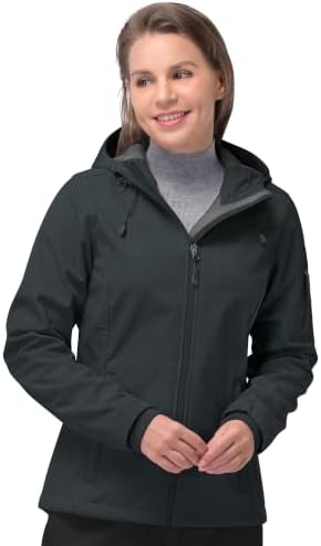 33,000ft Women's Softshell Jacket Waterproof Hooded Fleece Lined Rain Coat
