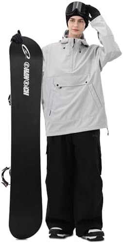 Womens Mens Snowboard Pullover Baggy Ski Hoodie Anorak