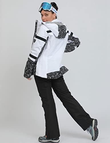 Women's Ski Jackets and Pants Set Windproof Waterproof Insulated Snowsuit Winter Warm Snowboarding Snow Coat