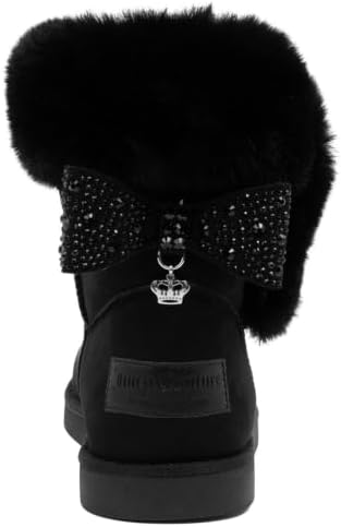 Juicy Couture Women's Slip On Winter Snow Boots Warm & Insulated Fur Lining Comfortable Fashion Booties