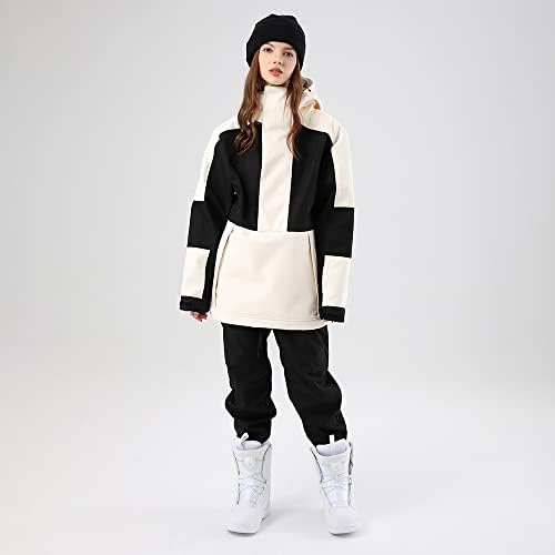 SEARIPE Women Ski Jacket and Pants Set Couples Windproof Ski Suits Mens Waterproof Two Piece Snowsuits for Winter Sports