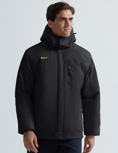 GEMYSE Men's Winter Ski Jacket Waterproof Snow Coat with Detachable Hood