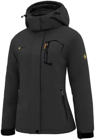 GEMYSE Women's Waterproof Ski Jacket Warm Winter Coat with Detachable Hood