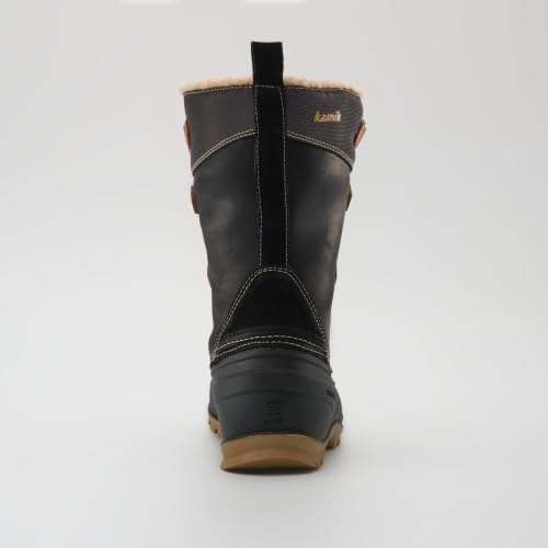Kamik Snowgem 2 Women’s Snow Boot, Seam-Sealed Waterproof Leather & Nylon Upper, HEAT-MX 145 Insulation, Rubber Shell