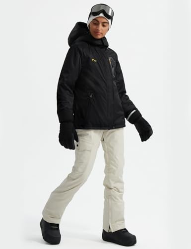 GEMYSE Women's Waterproof Ski Jacket Warm Winter Coat with Detachable Hood