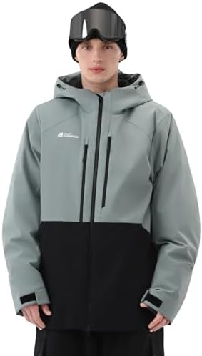 Mens Snowboard Jacket 3L Baggy Ski Coat with Hood