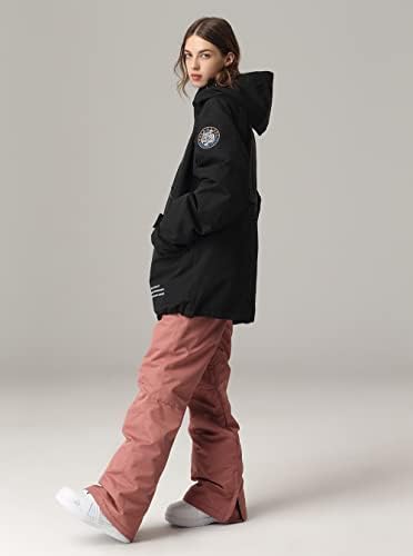 SEARIPE Womens Ski Jacket Mens Snow Jacket Waterproof Winter Snow Coat Couples Pullover Snowboard Hooded