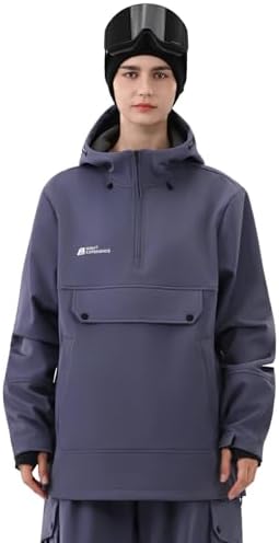 Womens Mens Snowboard Pullover Baggy Ski Hoodie Anorak