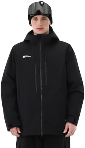 Mens Snowboard Jacket 3L Baggy Ski Coat with Hood
