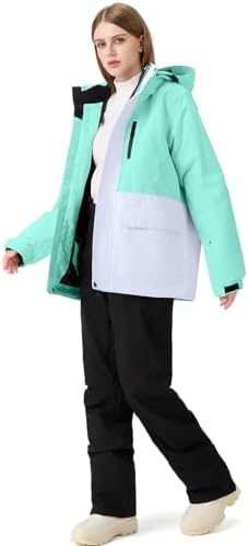 Women's Ski Jackets and Pants Set Waterproof Insulated Snowsuit Winter Warm Skisuit Fashion Snowboarding Snow Coat