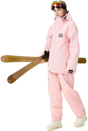 Women's Ski Jackets and Pants Set Windproof Waterproof Snowboard Jacket Bibs Two Piece Ski Suits