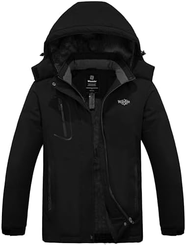 wantdo Women Hardshell Waterproof Windproof Insulated Ski Trekking Jacket