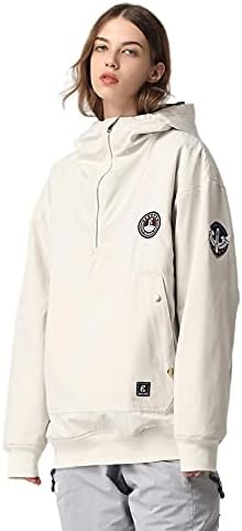 SEARIPE Womens Ski Jacket Mens Snow Jacket Waterproof Winter Snow Coat Couples Pullover Snowboard Hooded