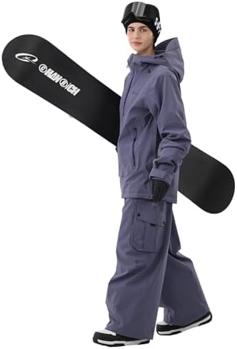 Womens Snowboard Jacket 3L Baggy Anorak Ski Pullover Hoodie