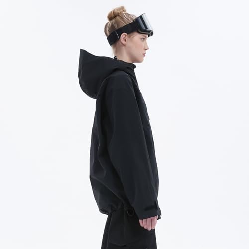 SNOWVERB Baggy Ski Jacket 3L Snowboard Snow Coat with Hood for Womens Mens