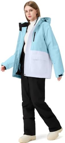 Women's Ski Jackets and Pants Set Waterproof Insulated Snowsuit Winter Warm Skisuit Fashion Snowboarding Snow Coat