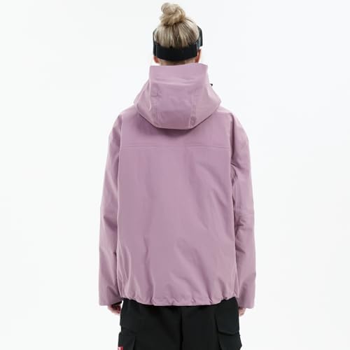 SNOWVERB Baggy Ski Jacket 3L Snowboard Snow Coat with Hood for Womens Mens