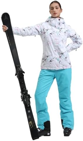 GSOU SNOW Womens Ski Jacket and Pants Set Snowsuits Snow Pants Insulated