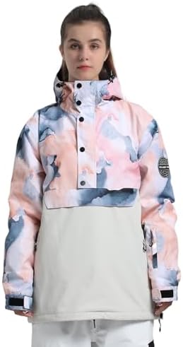 GSOU SNOW Womens Snowboard Jacket Baggy Ski Snow Jacket Windproof Insulated